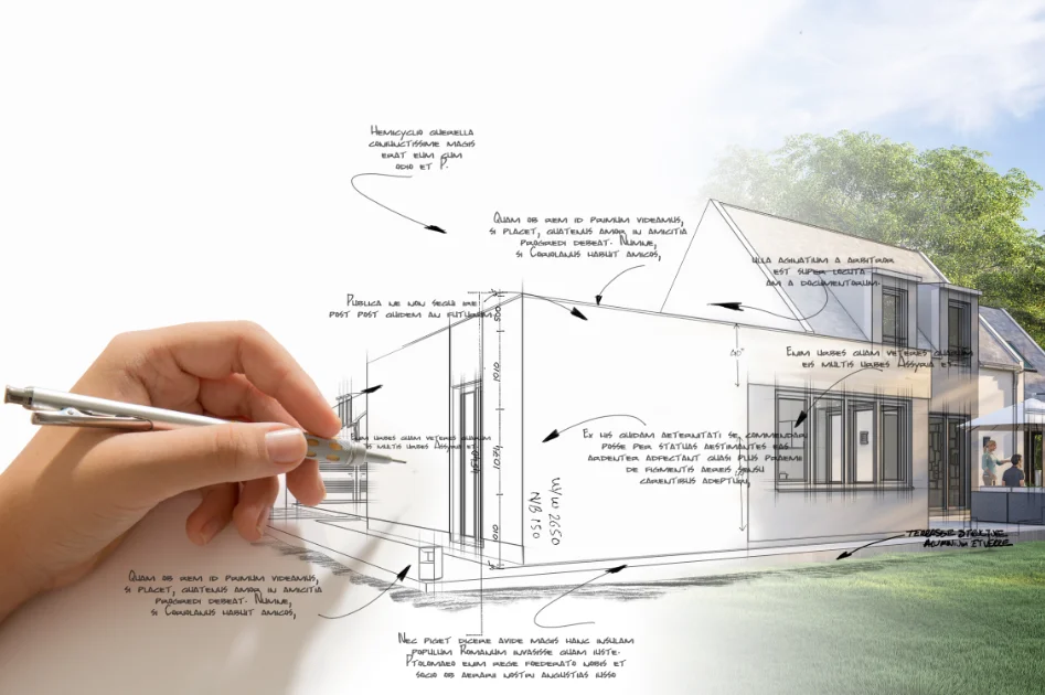 Vom Plan zum fertigen Haus